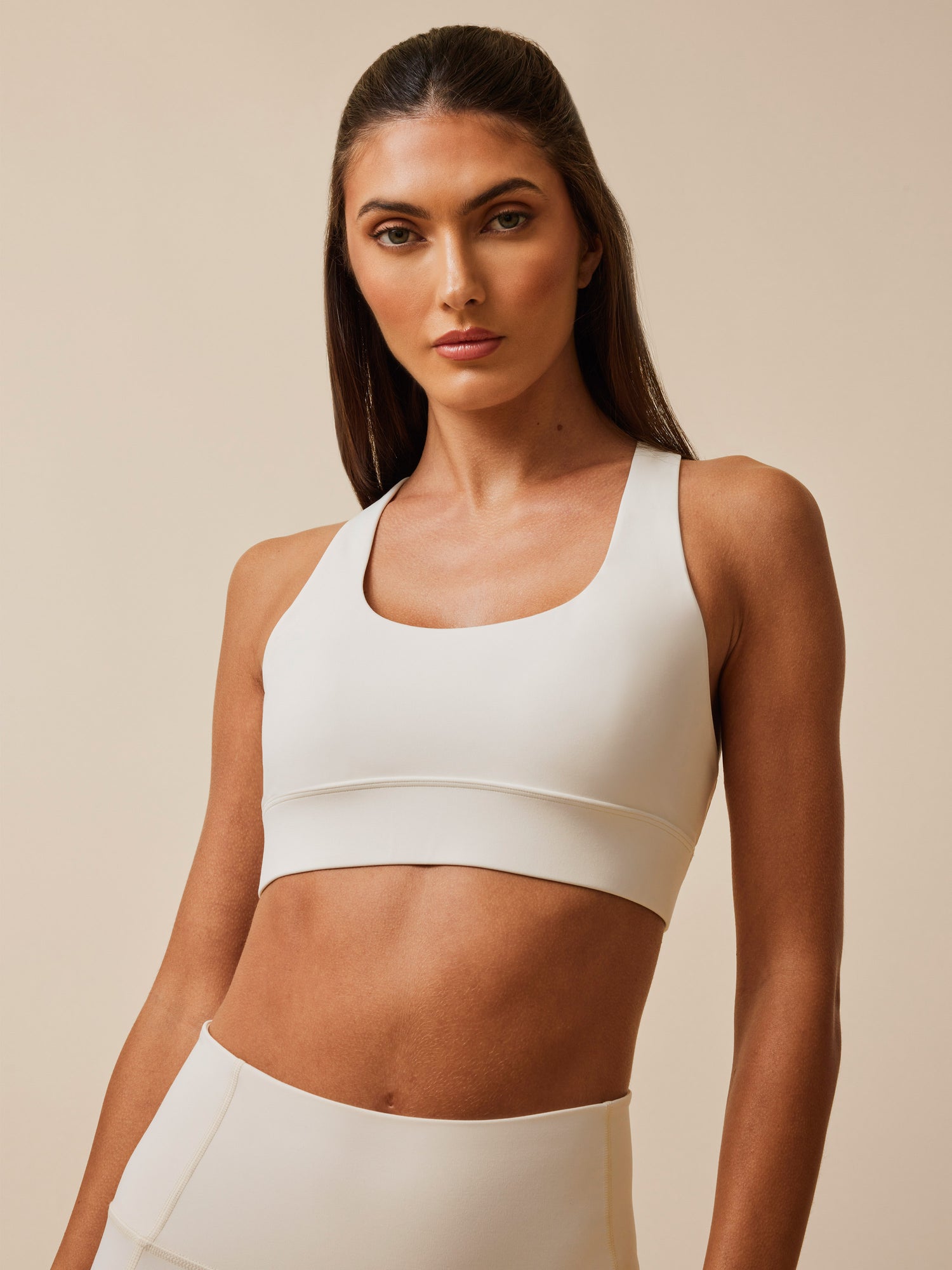 Soleil Luxe Sports Bra – Cream – Greyson Clothiers