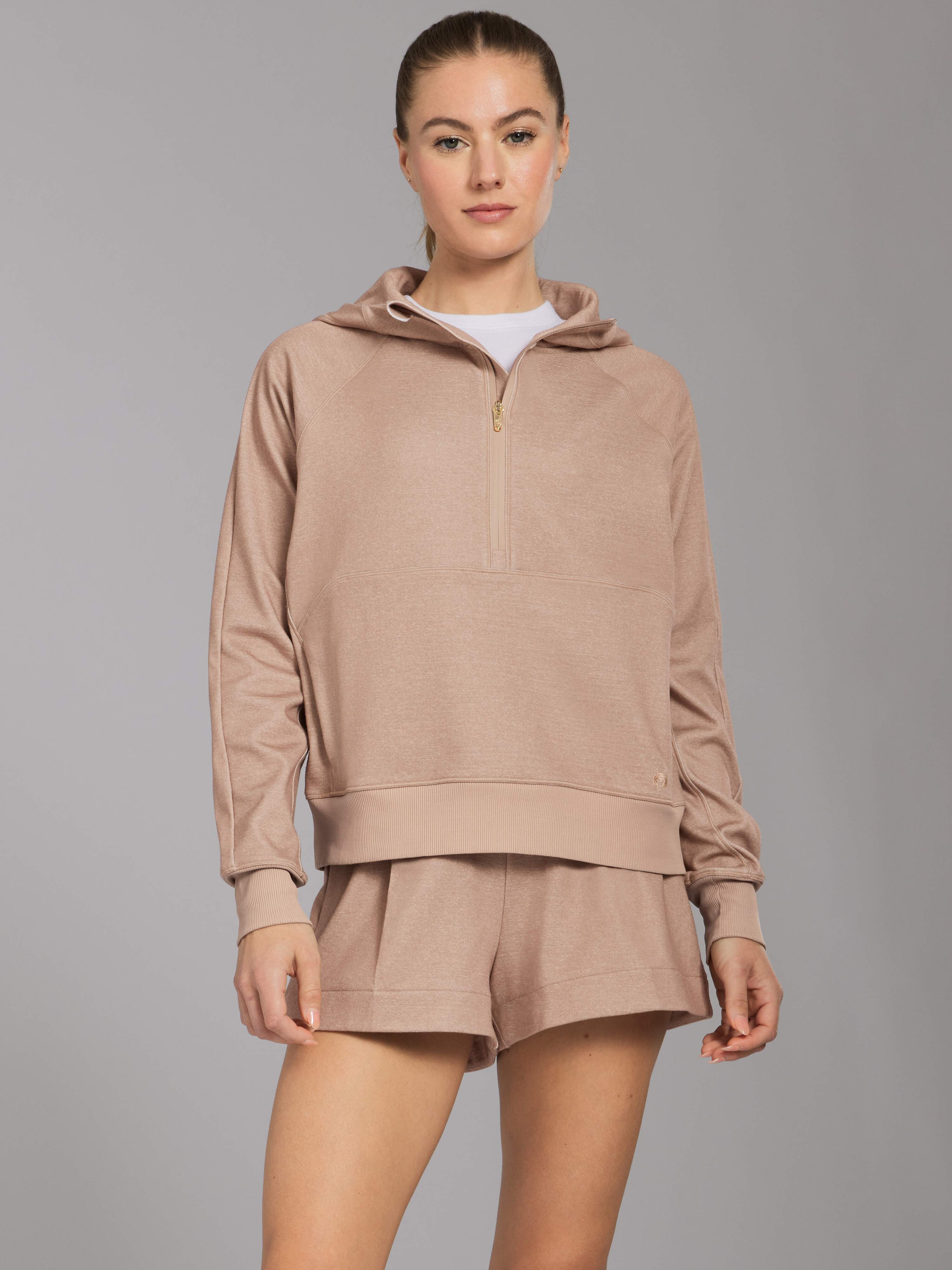 Kristina Half Zip Luxe Hoodie