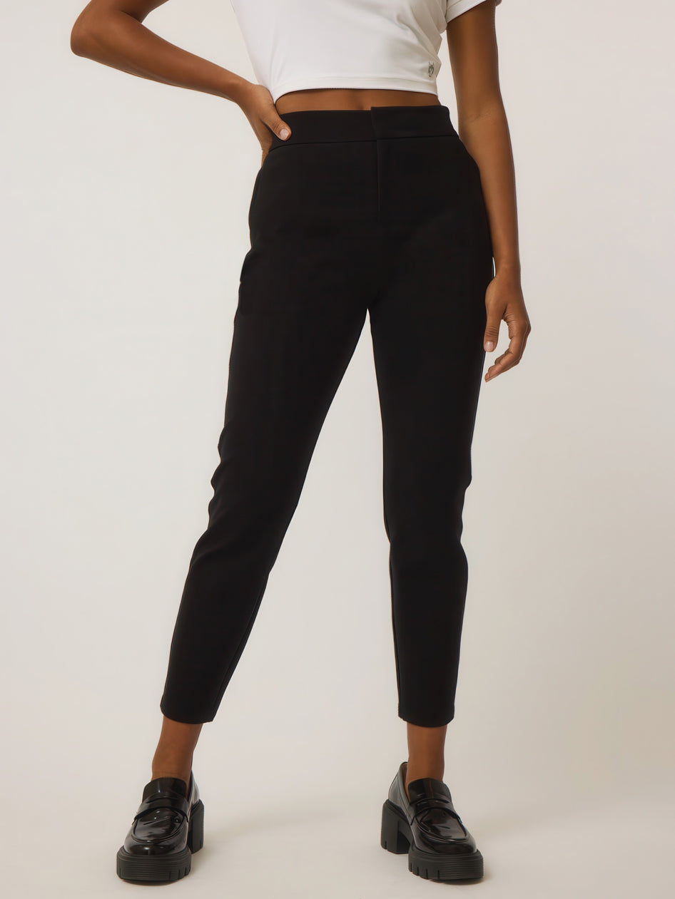 Women's Drea High-Rise Trouser Pants in Blue, Size 6 by Greyson Clothiers Women's Drea High-Rise Trouser Pants in Blue, Size 6 by Greyson Clothiers