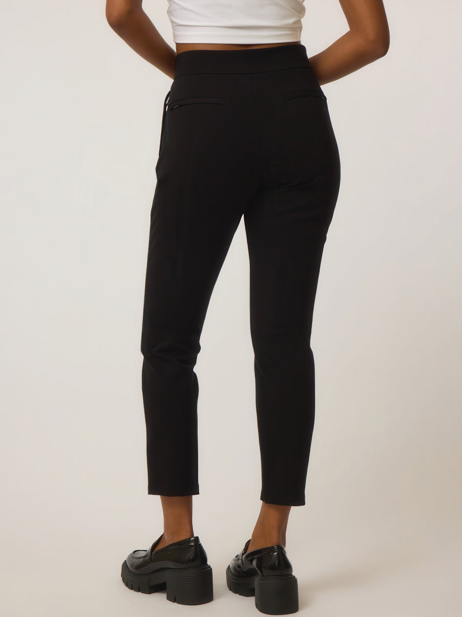 Women's Drea High-Rise Trouser Pants in Black, Size 10 by Greyson Clothiers Women's Drea High-Rise Trouser Pants in Black, Size 10 by Greyson Clothiers