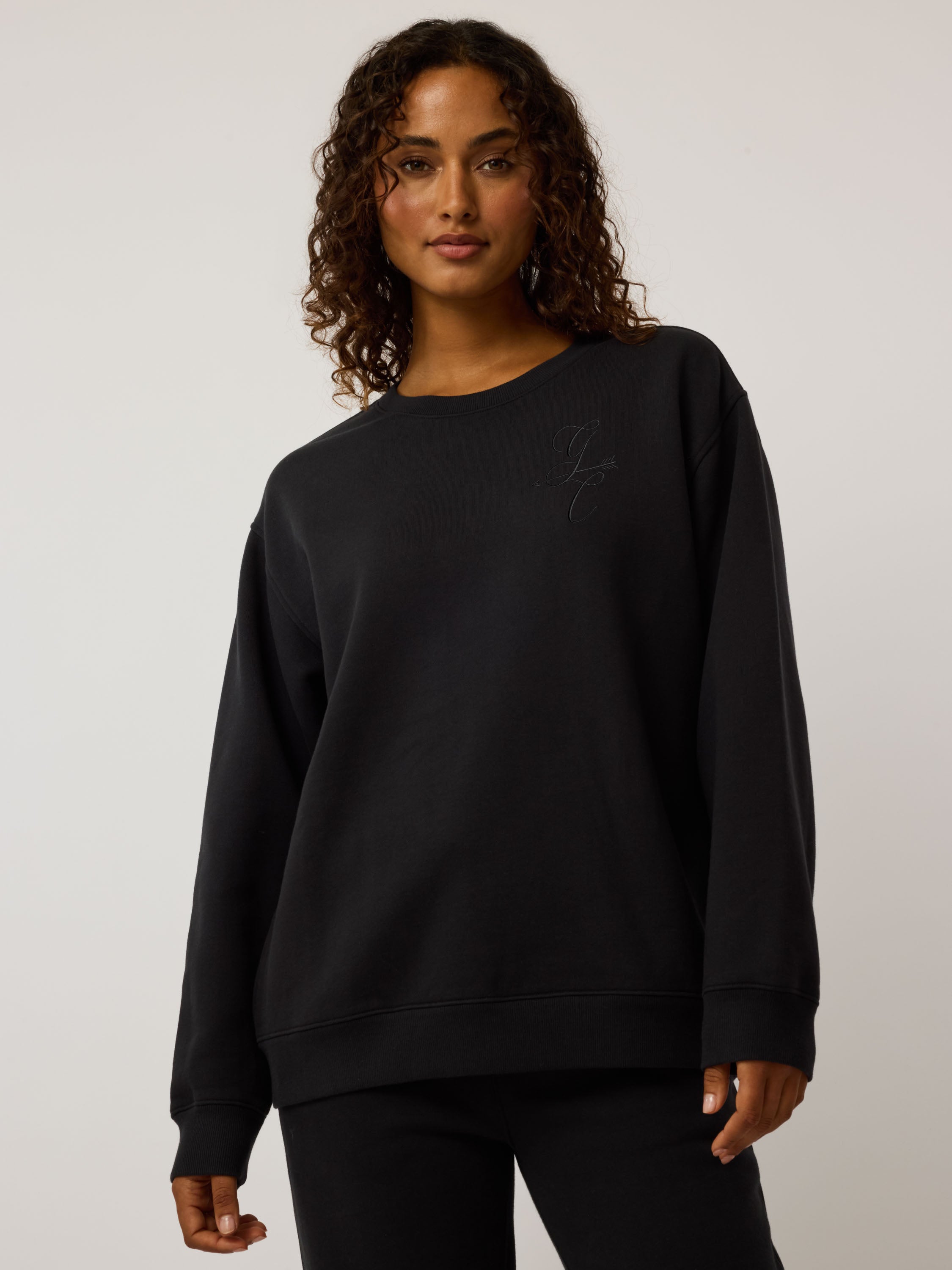 Long black sweatshirt womens deals