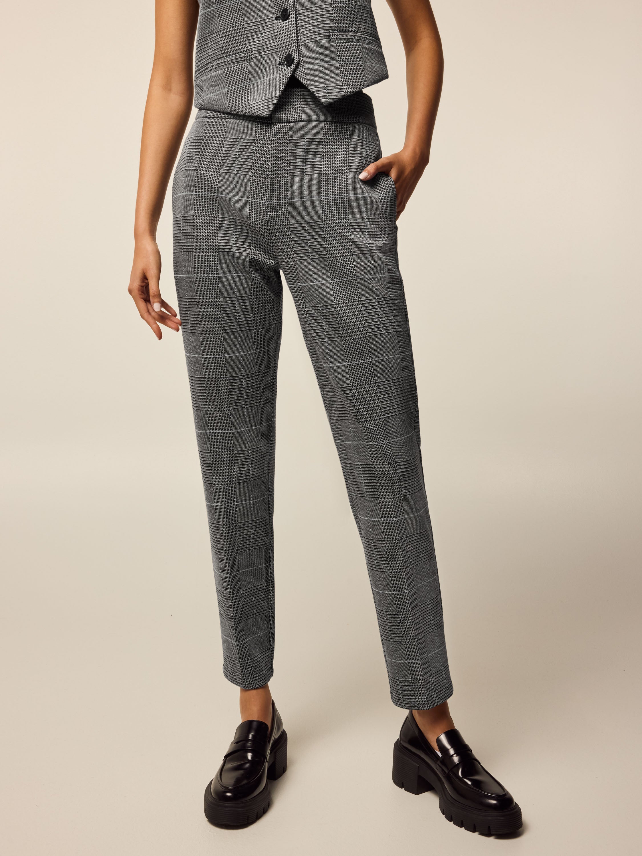 パンツ stein WIDE TROUSERS A/Glen check ssstein / シュタイン】OVERTUCKED EXTRA WIDE TROUSERS - GLEN