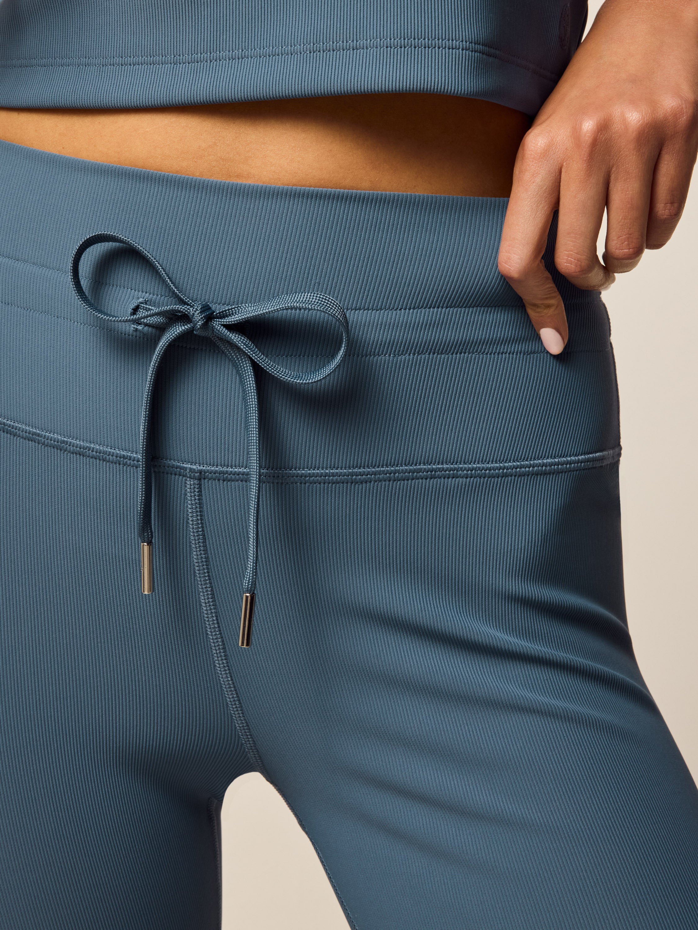 Womens Cleo Legging - High-Rise Ribbed Yoga Leggings