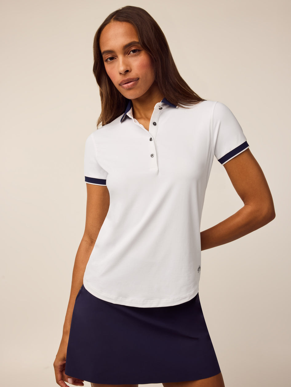 Greyson Clothiers Scarlett Crowley Collar Short Sleeve Polo