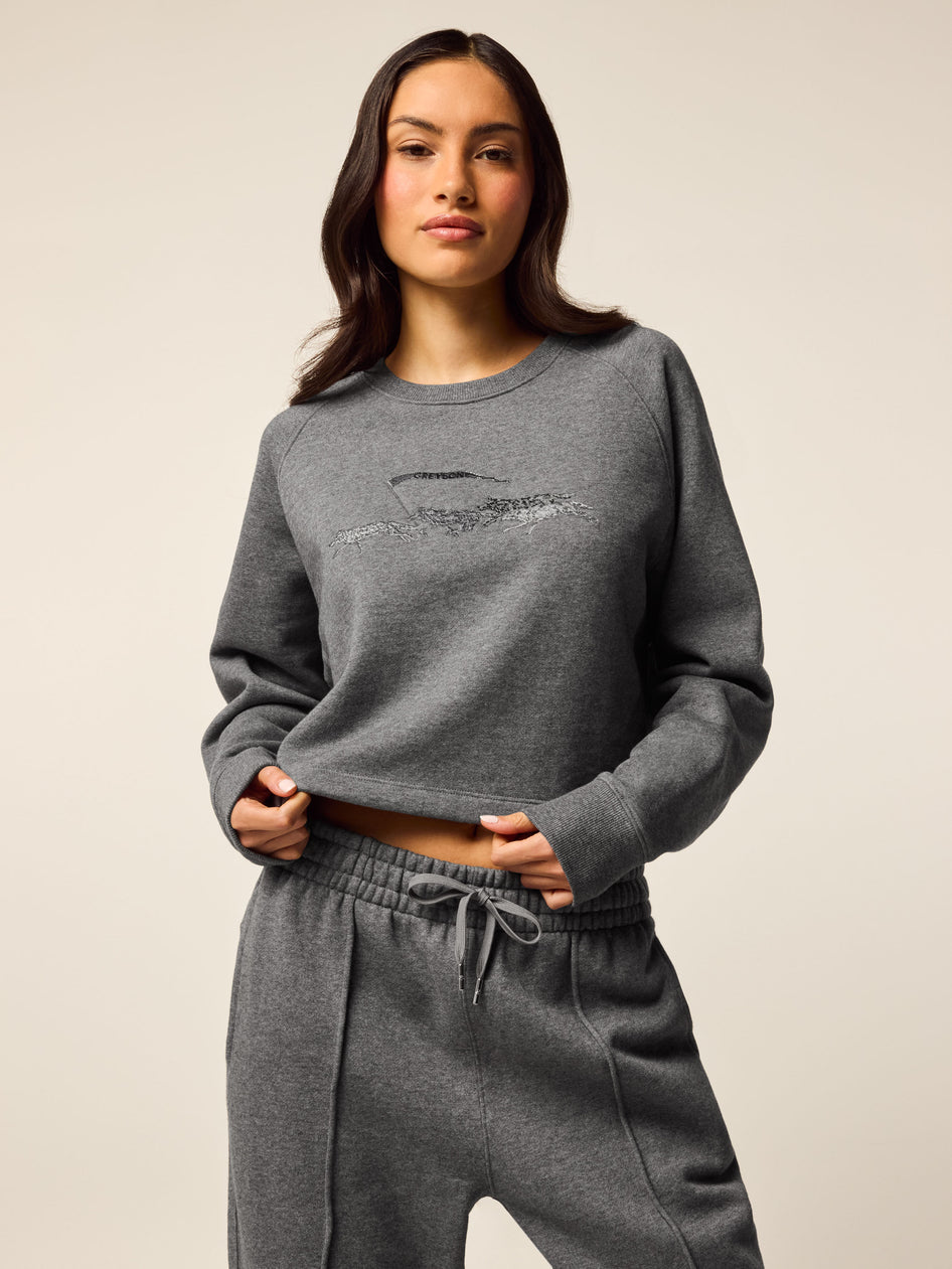 Decorated Aspen Cropped Crewneck