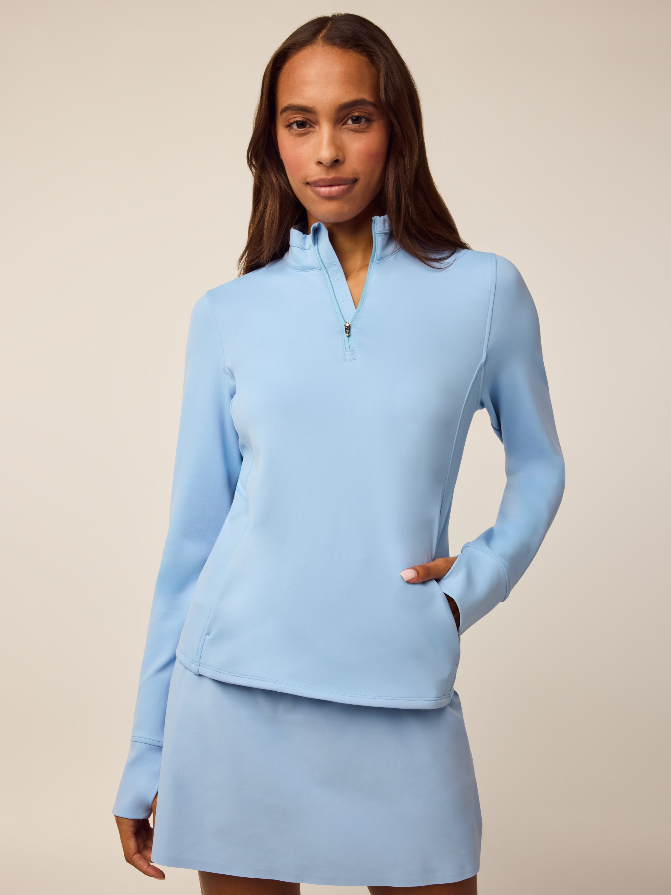 Womens Soleil Quarter-Zip - Performance Slim-Fit Top | Greyson