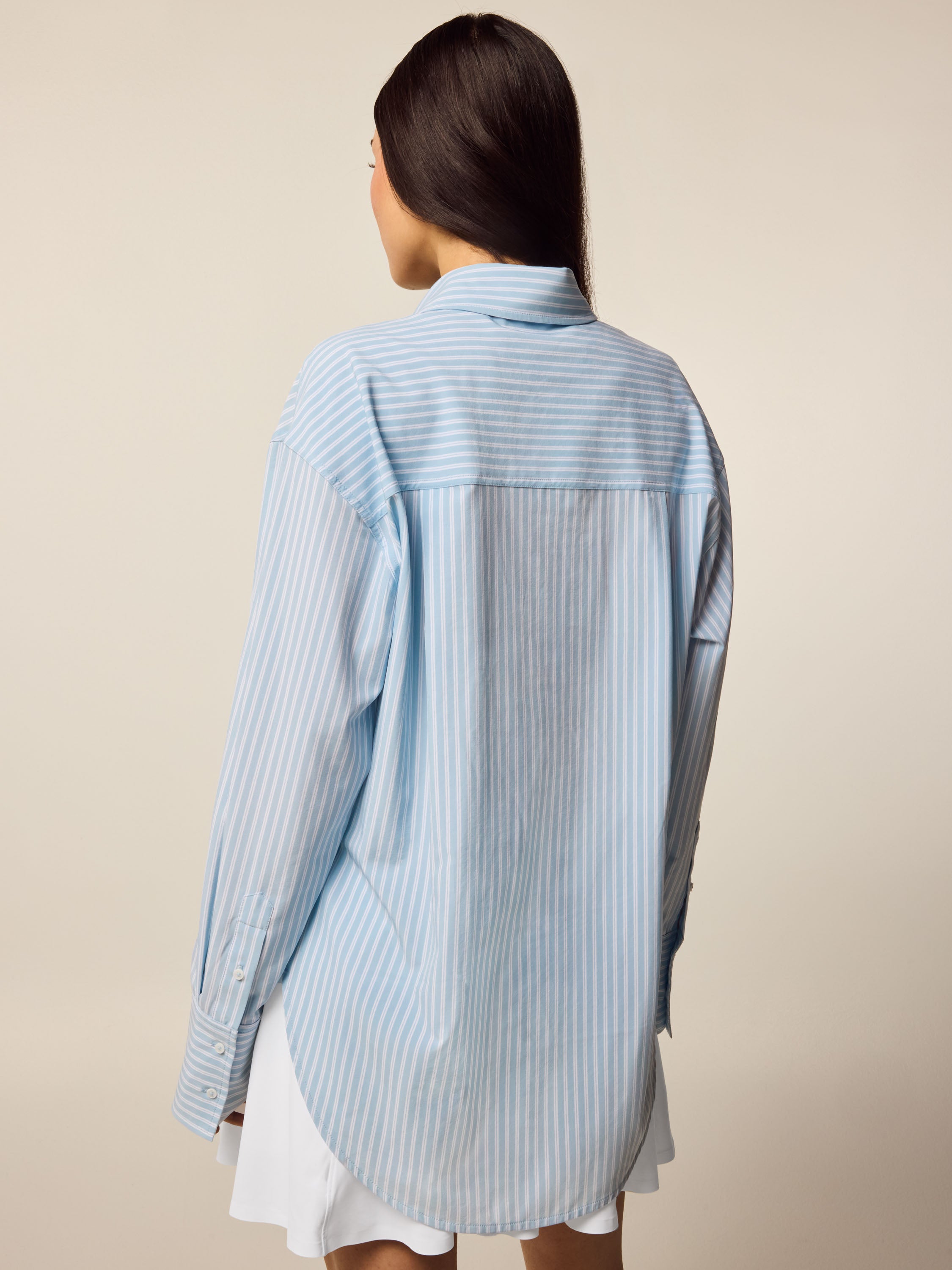 GREYSON ストライプ ボタンダウンシャツ M ストライプボタンダウンシャツ メンズ(S ネイビー): トップス