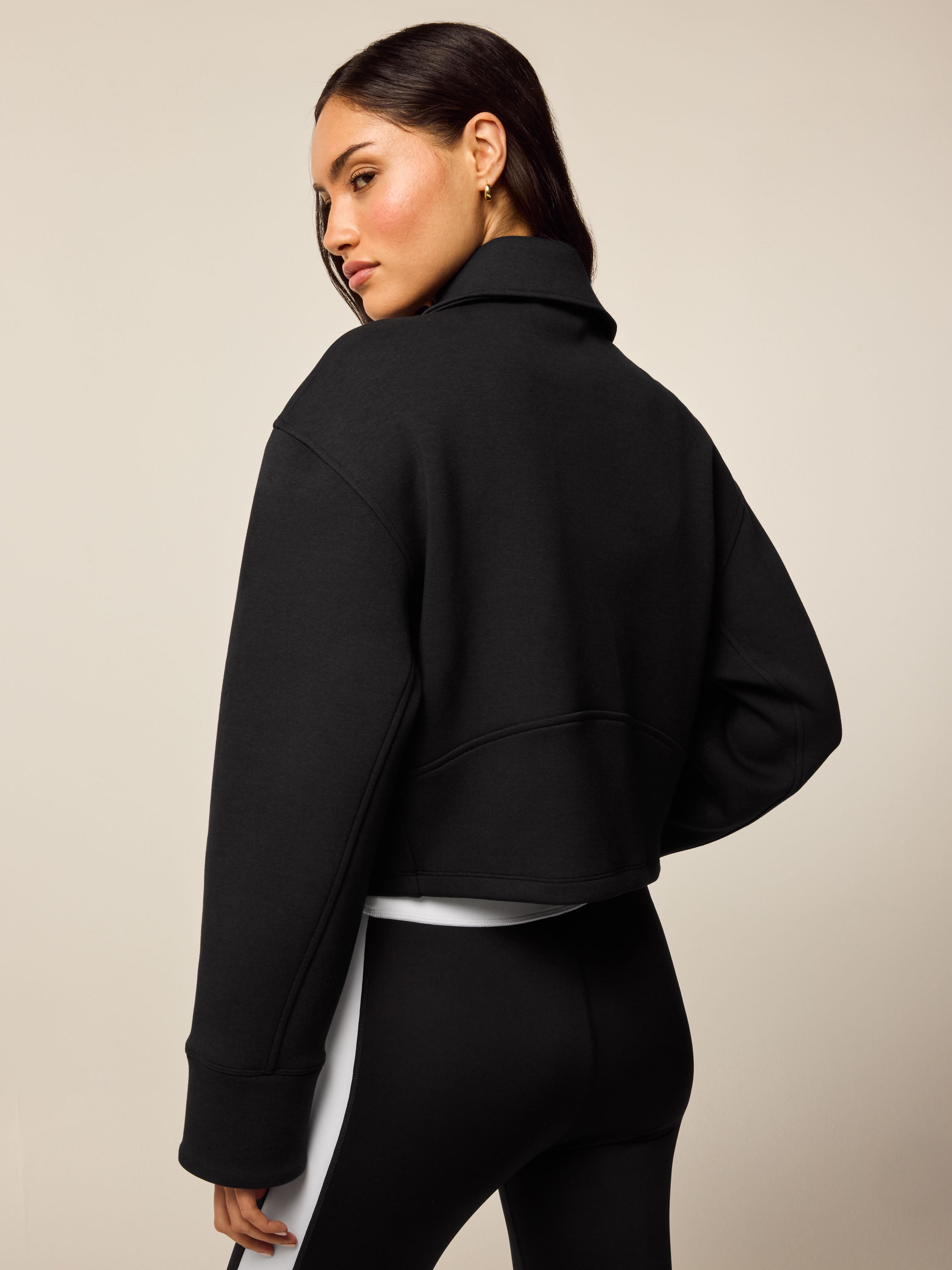 Womens Ojai Moto Jacket - Midweight Cotton-Blend Modern Full-Zip