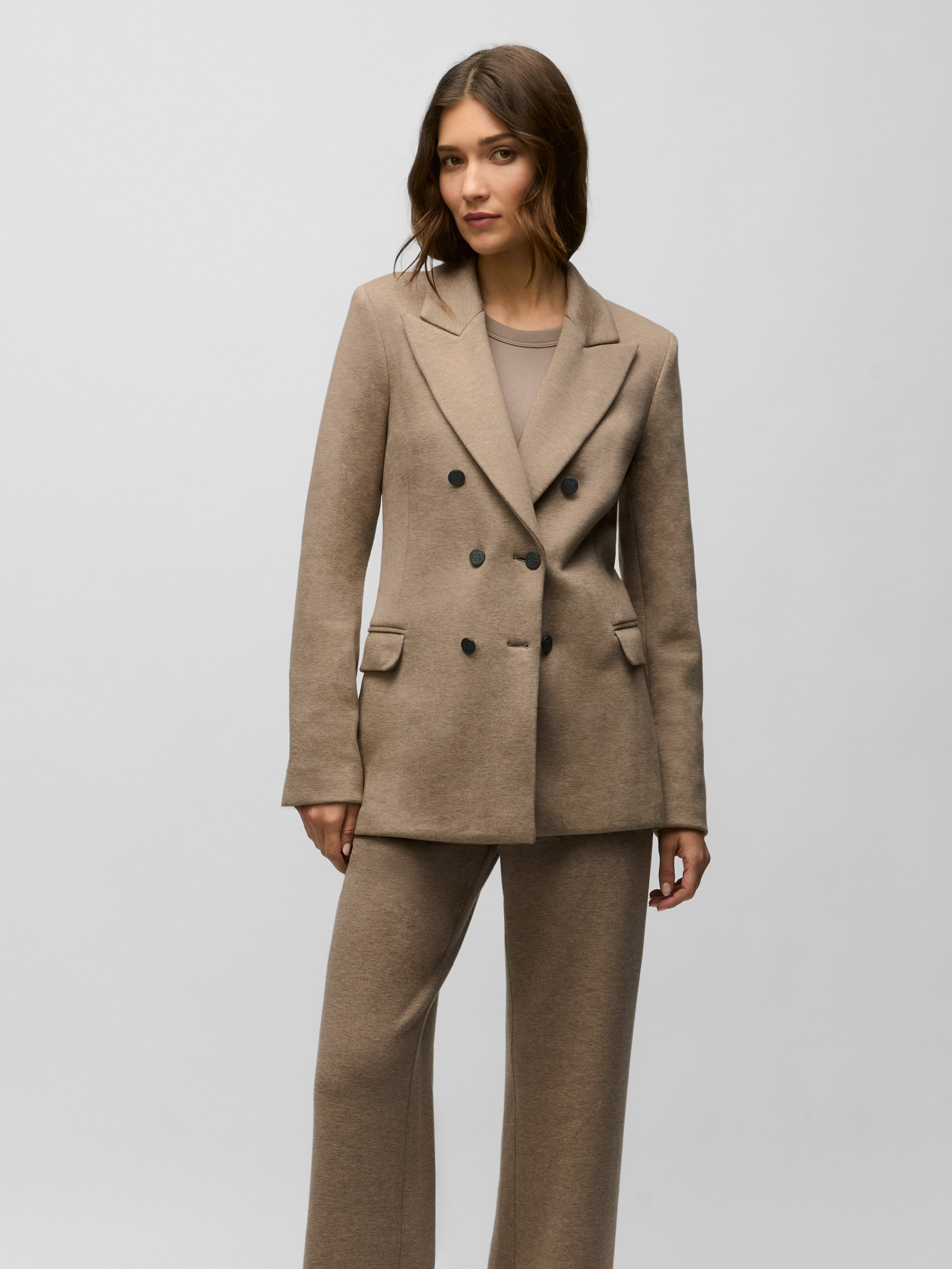 Womens Ojai Double Breasted Blazer - Heavyweight Cotton-Blend