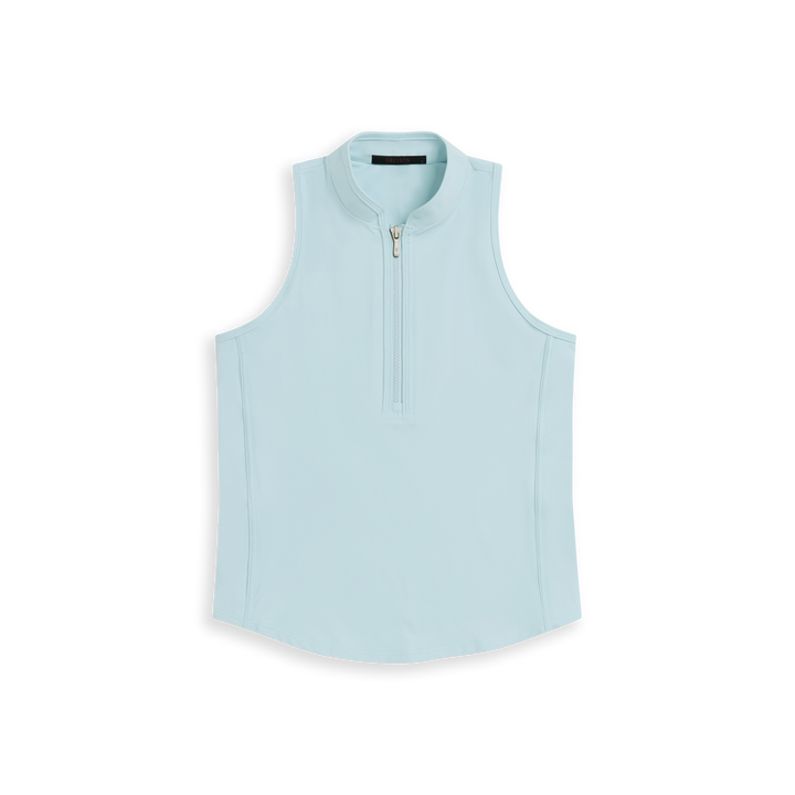 Womens Sleeveless Vesta Mock Neck Top - Performance Quarter-Zip