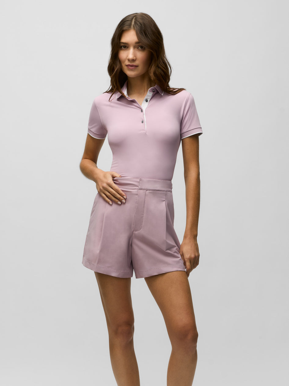 Scarlett Wolf Collar Short Sleeve Polo