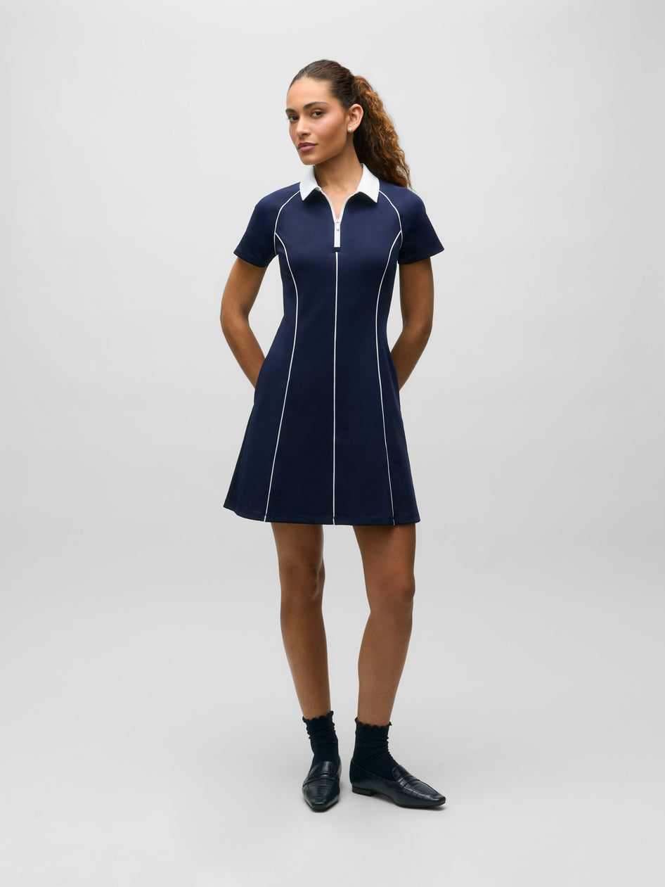 Womens Soleil Polo Dress - Performance Mini Dress with Short