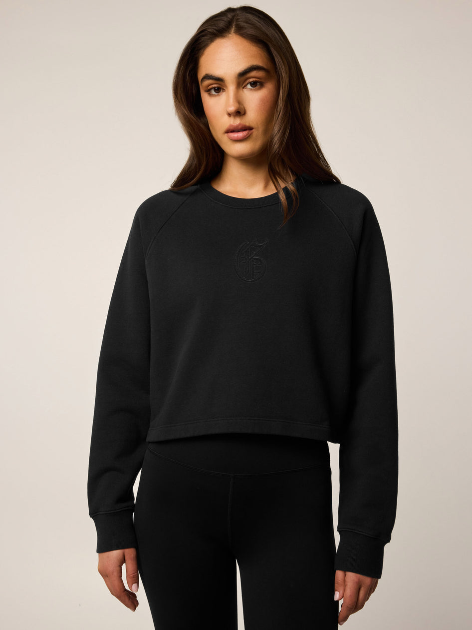 Gothic "G" Aspen Cropped Crewneck