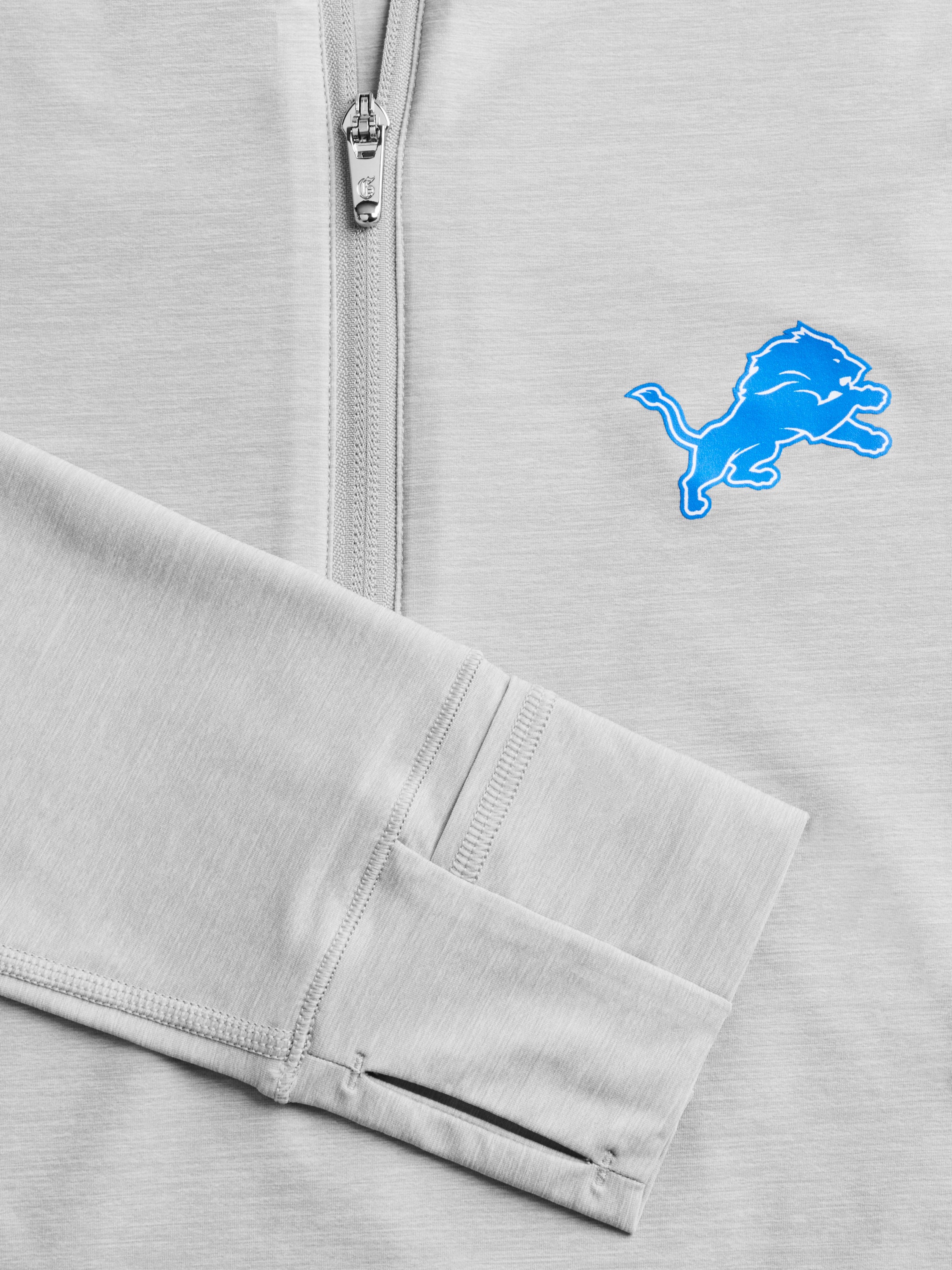 Womens Detroit Lions 313 Halley Melange Quarter-Zip - Lightweight