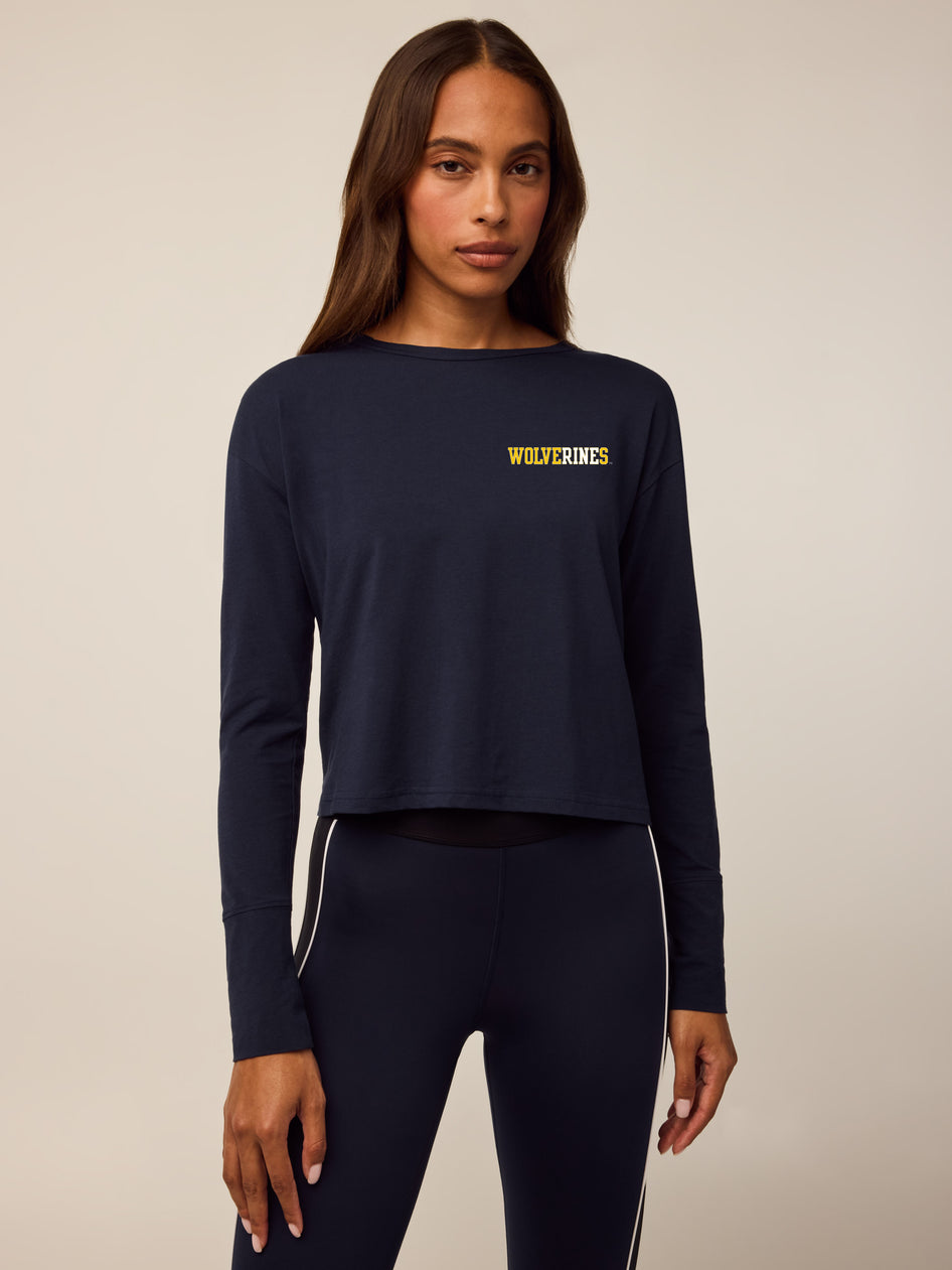 Greyson Clothiers University of Michigan Stadium Series Long Sleeve Sloane Top
