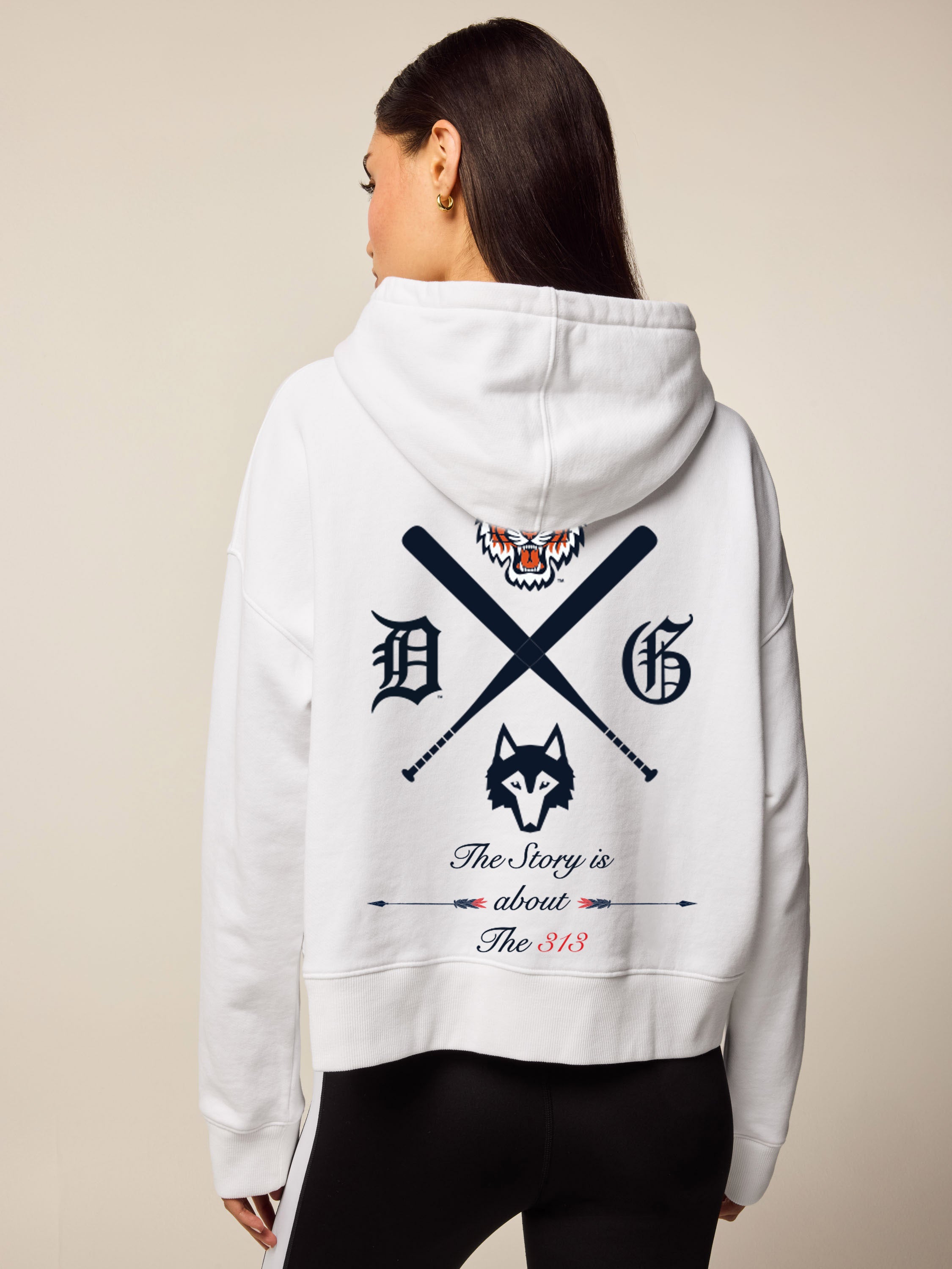 Womens Detroit Tigers Aspen Boxy Hoodie | Greyson Clothiers