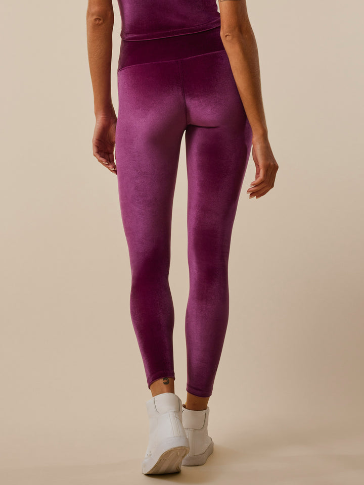 Buy the Lululemon Wunder Lounge Activewear Purple Velvet Leggings
