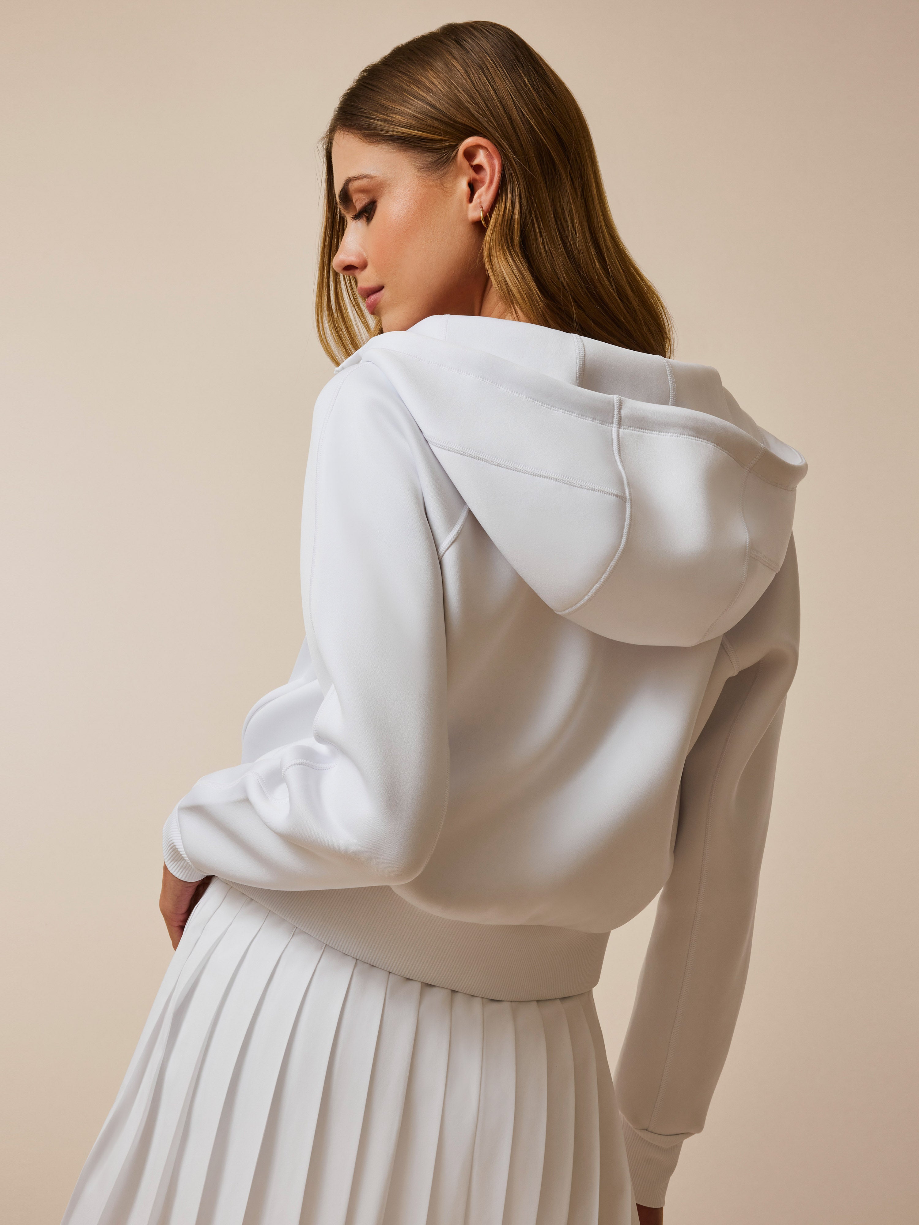 Womens Kristina Full-Zip Hoodie - Midweight Cropped Athletic
