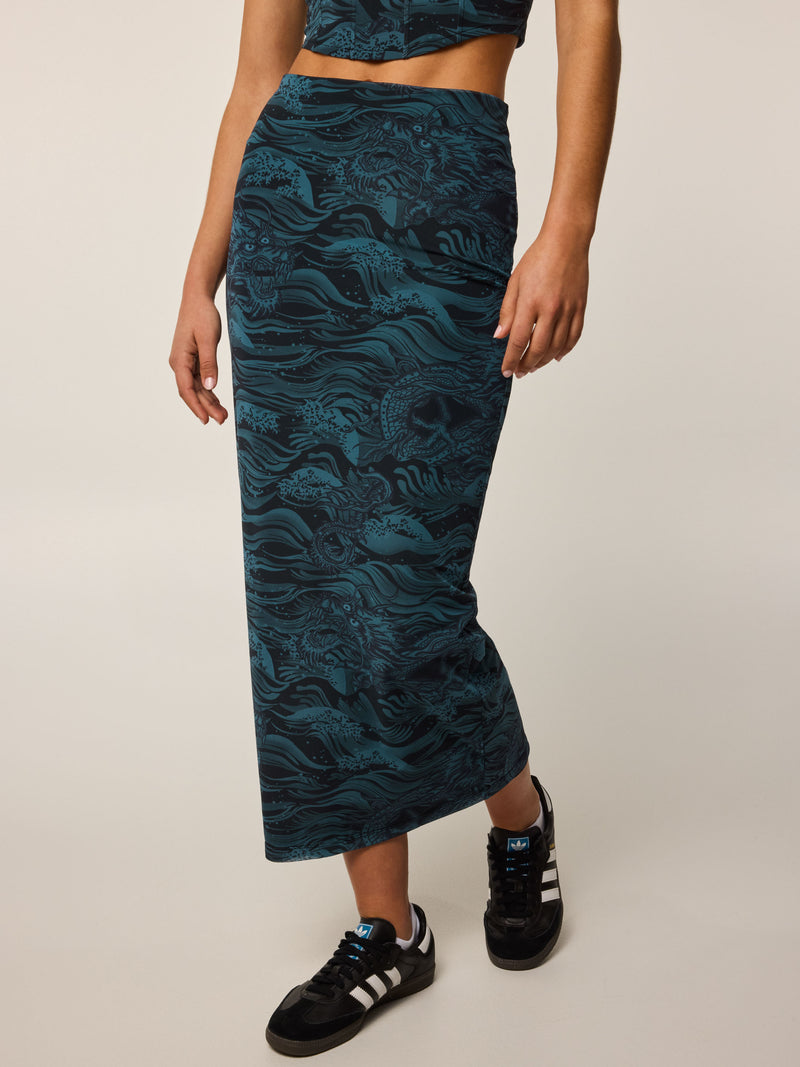 Greyson Clothiers Magic Dragon Mesh Midi Skirt