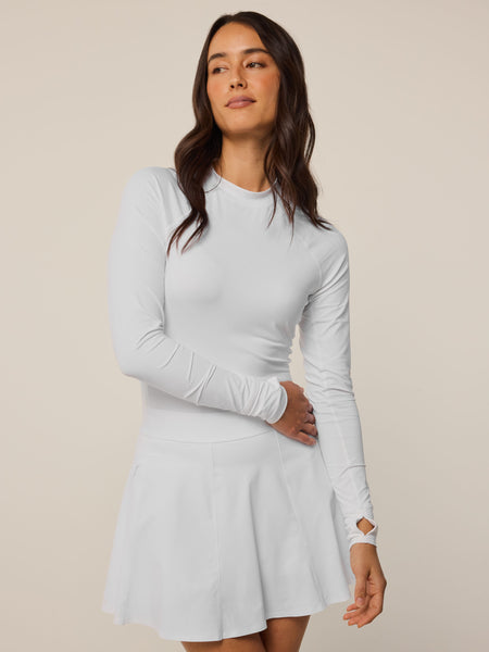 chinese dress ladies Leyna White Mesh Long Sleeve Dress - US 4