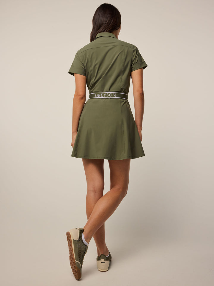 Greyson Womens Phoenix Belted Shirt Dress Bluestone XS