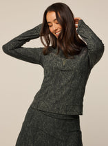 Feather Jacquard Halley Quarter-Zip