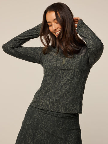 Feather Jacquard Halley Quarter-Zip