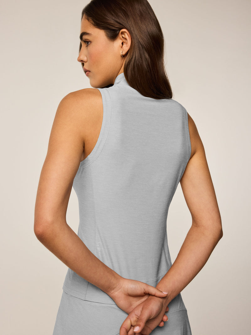 Greyson Clothiers Sleeveless Halley Melange Quarter Zip