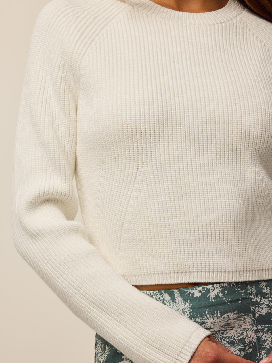 Greyson Clothiers Athena Cropped Crewneck Sweater