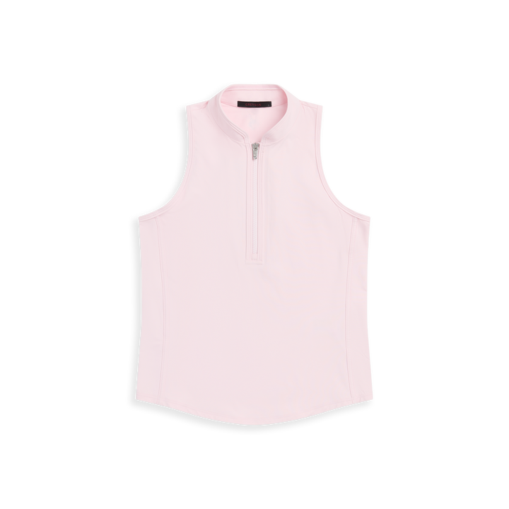 Womens Sleeveless Vesta Mock Neck Top - Performance Quarter-Zip