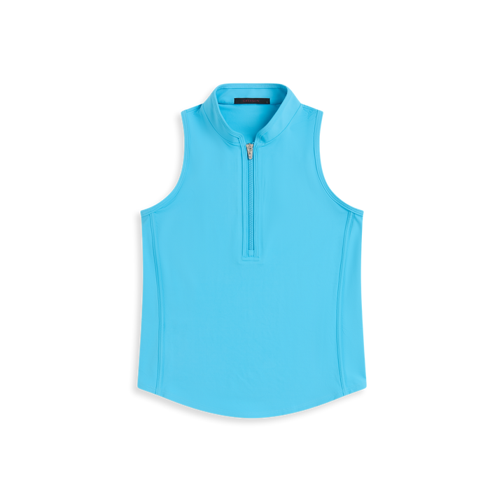 Womens Sleeveless Vesta Mock Neck Top - Performance Quarter-Zip
