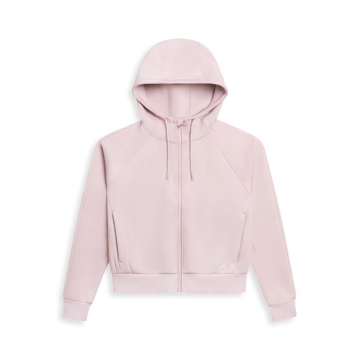 ボーダーズアットバルコニー ZIP UP HOODIE 36 さくらいろ Womens Kristina Full-Zip Hoodie - Midweight Cropped Athletic
