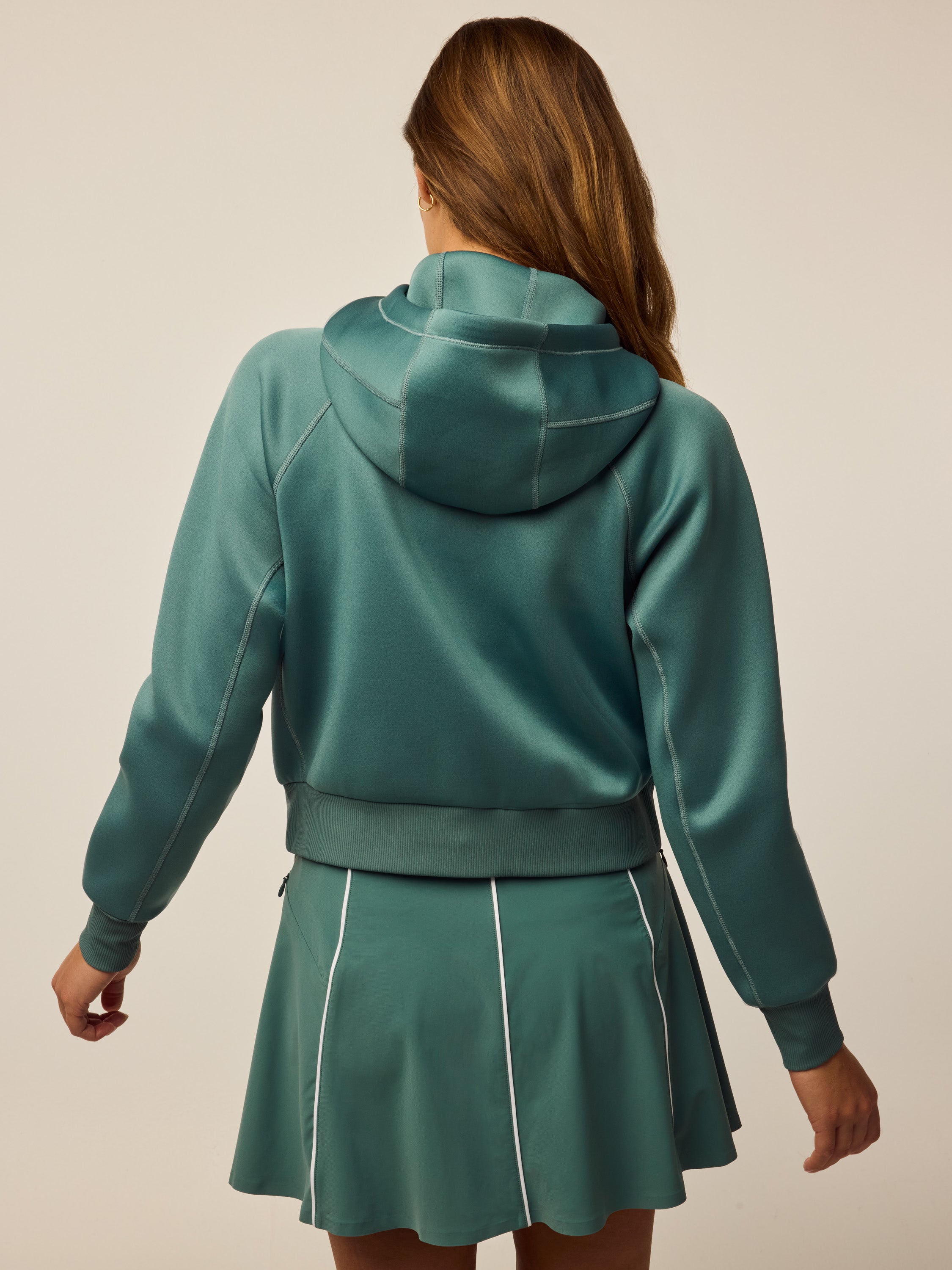 Womens Kristina Full-Zip Hoodie - Midweight Cropped Athletic