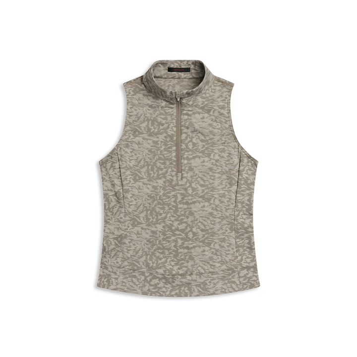 Womens Midas Wolf Jacquard Sleeveless Quarter-Zip - Performance