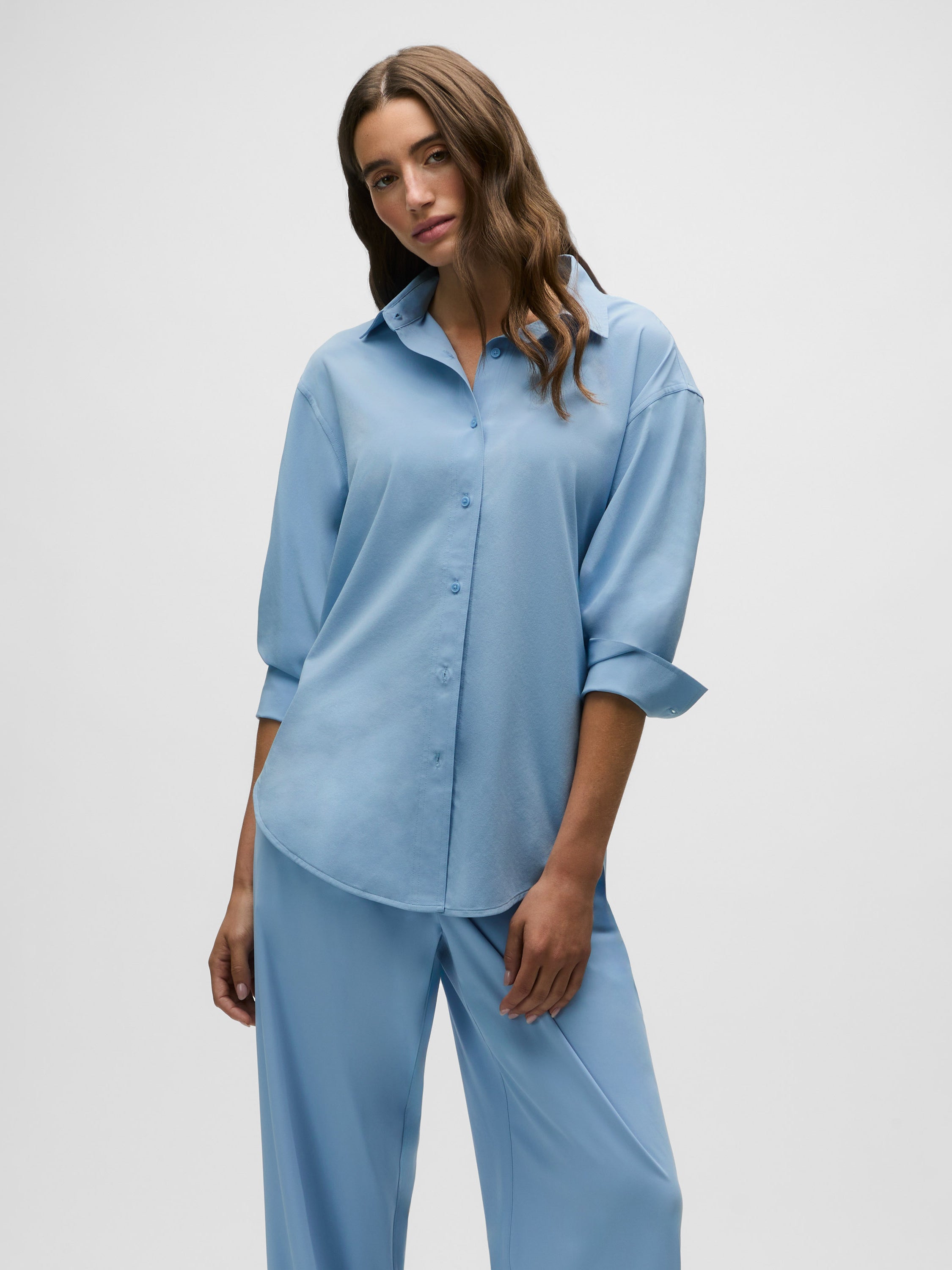 Womens Ashe Button-Down Shirt - Lightweight Relaxed Oversized