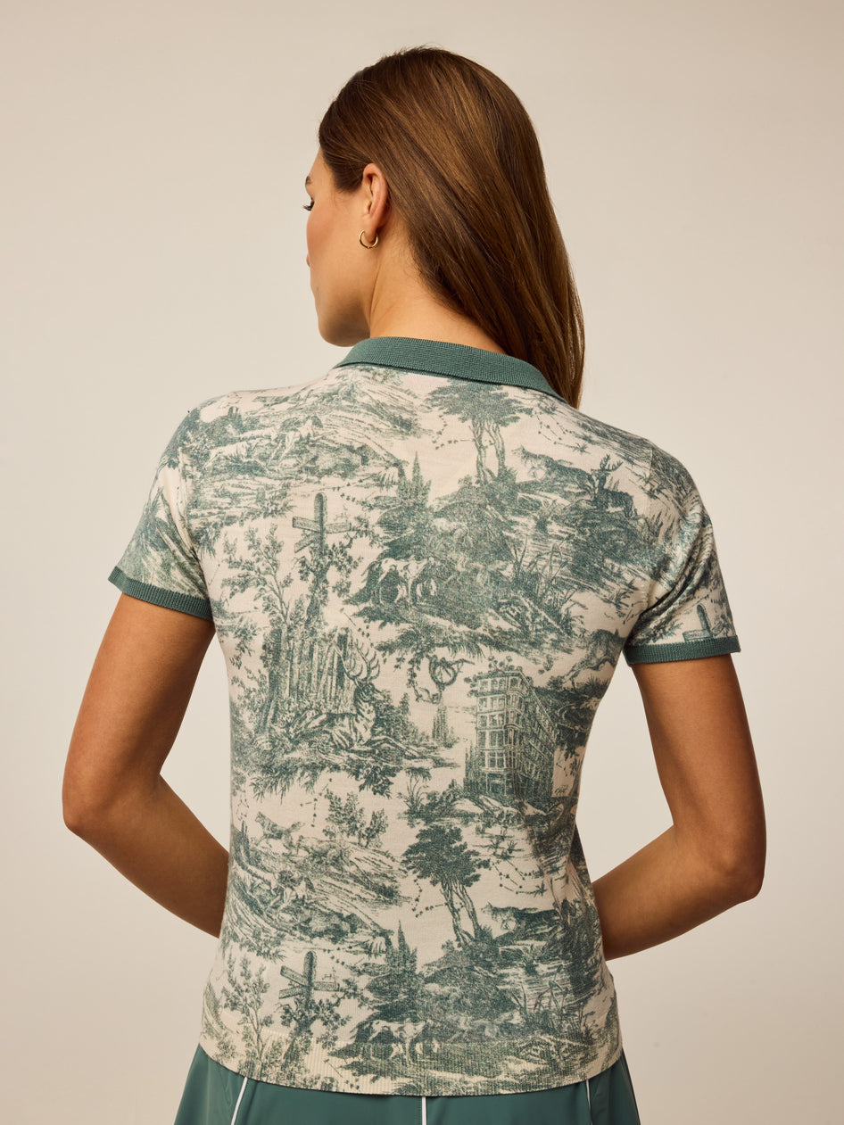 Greyson Clothiers Huntress Toile Leith Merino Short Sleeve Sweater
