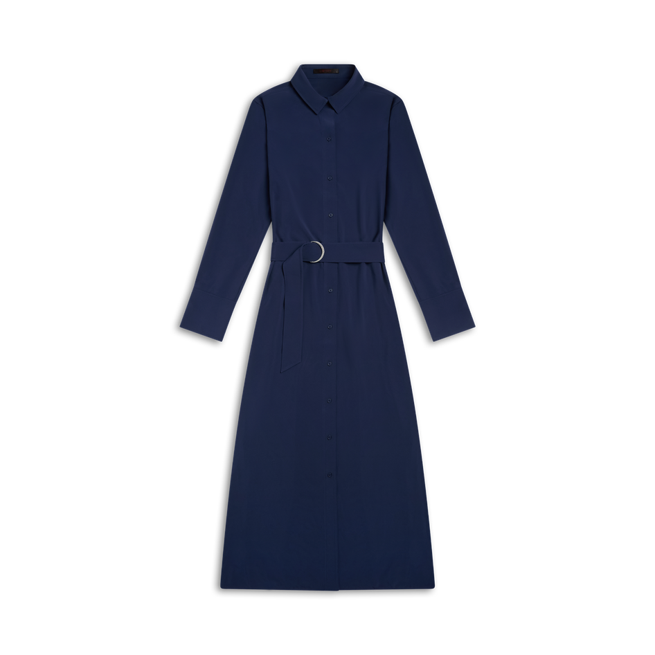 Womens Ashe Shirt Dress - Lightweight Button-Down Belted Maxi Dress