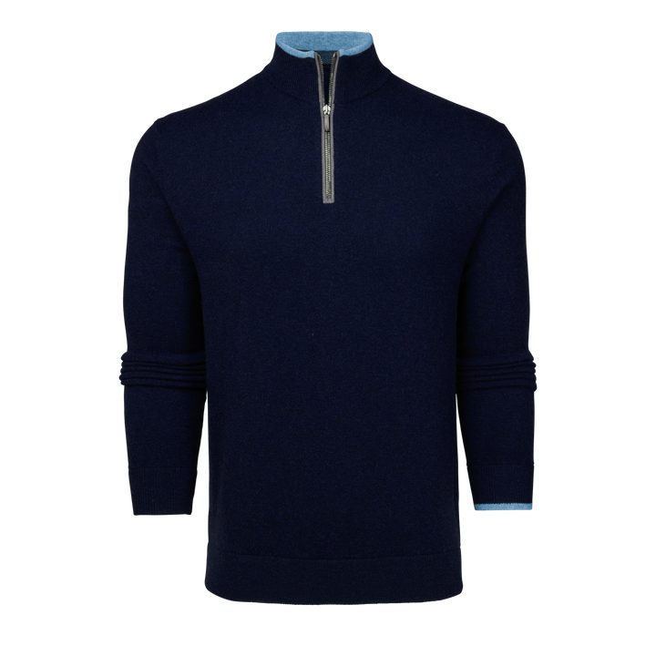 Mens Sebonack Quarter-Zip Sweater - Midweight Wool-Cashmere Blend Mens Sebonack Quarter-Zip Sweater - Midweight Wool-Cashmere Blend