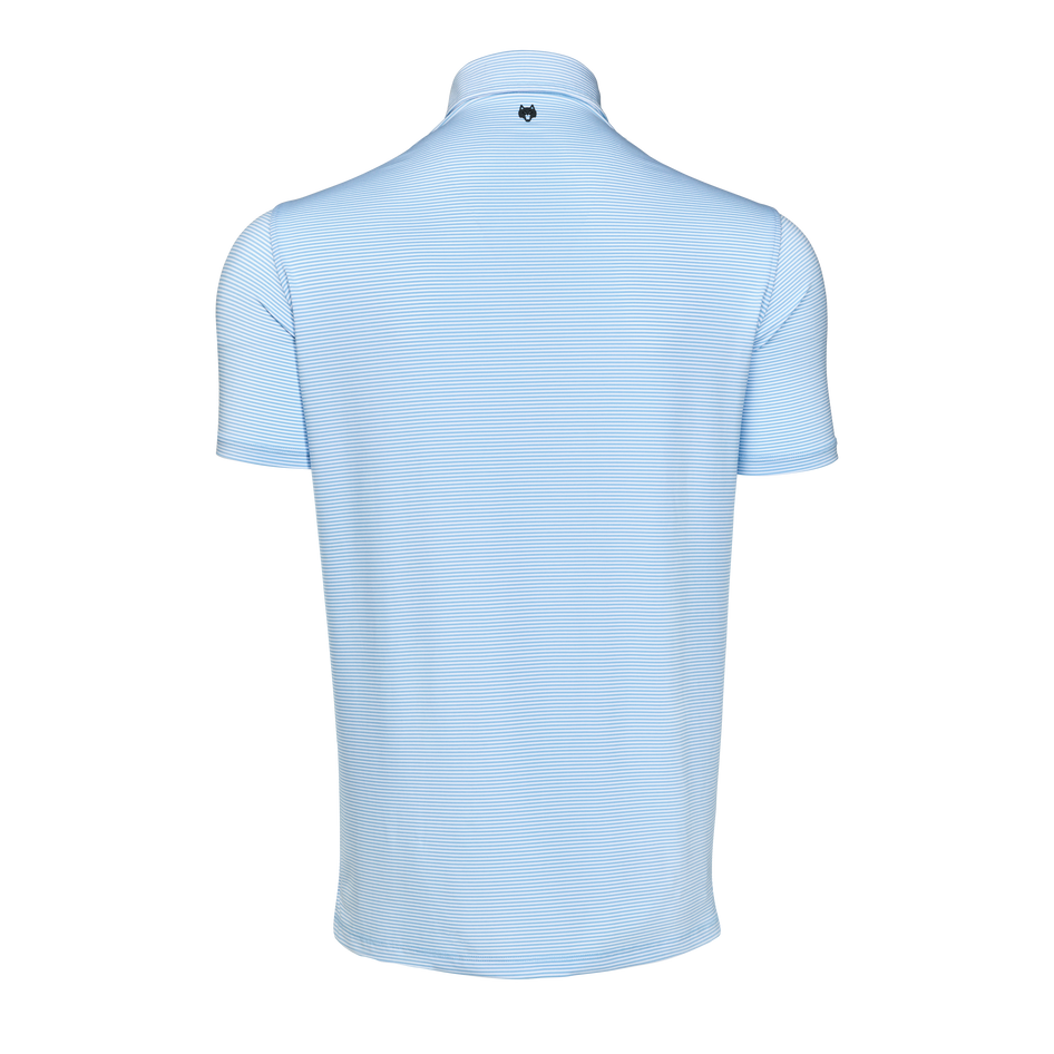 Mens Saranac Short Sleeve Polo - Performance Striped Polo with