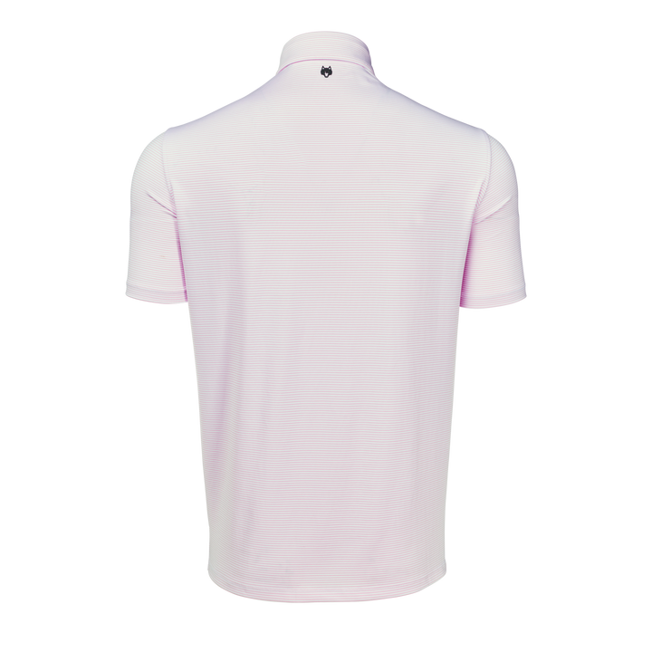 Mens Saranac Short Sleeve Polo - Performance Striped Polo with