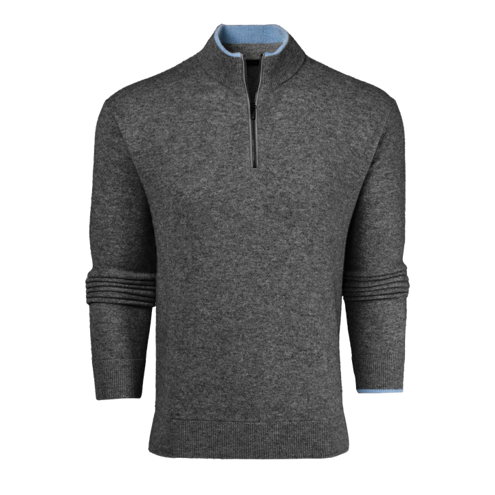Mens Sebonack Quarter-Zip Sweater - Midweight Wool-Cashmere Blend