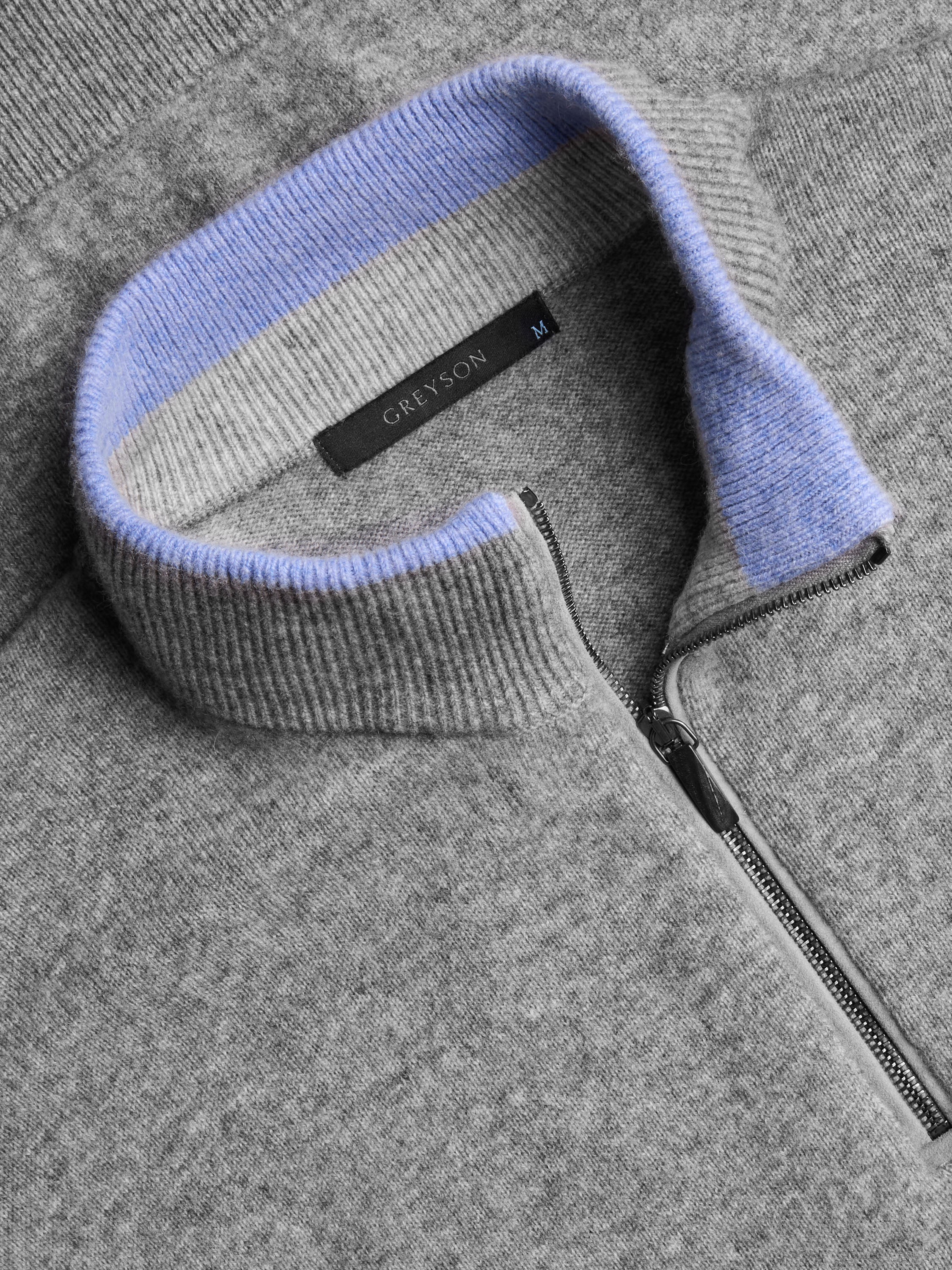 Mens Sebonack Quarter-Zip Sweater - Midweight Wool-Cashmere Blend