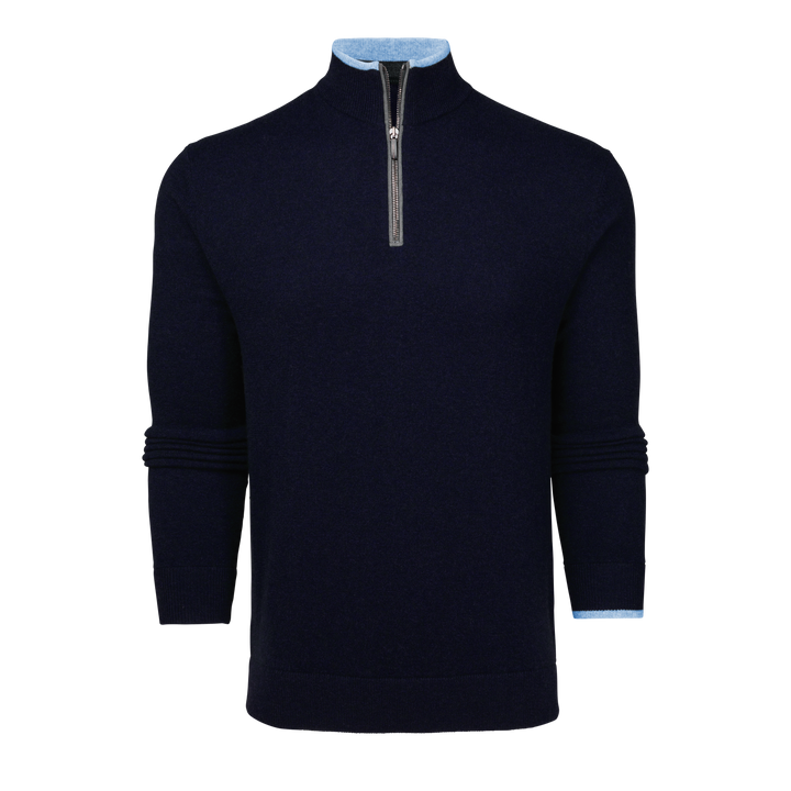 Mens Sebonack Quarter-Zip Sweater - Midweight Wool-Cashmere Blend