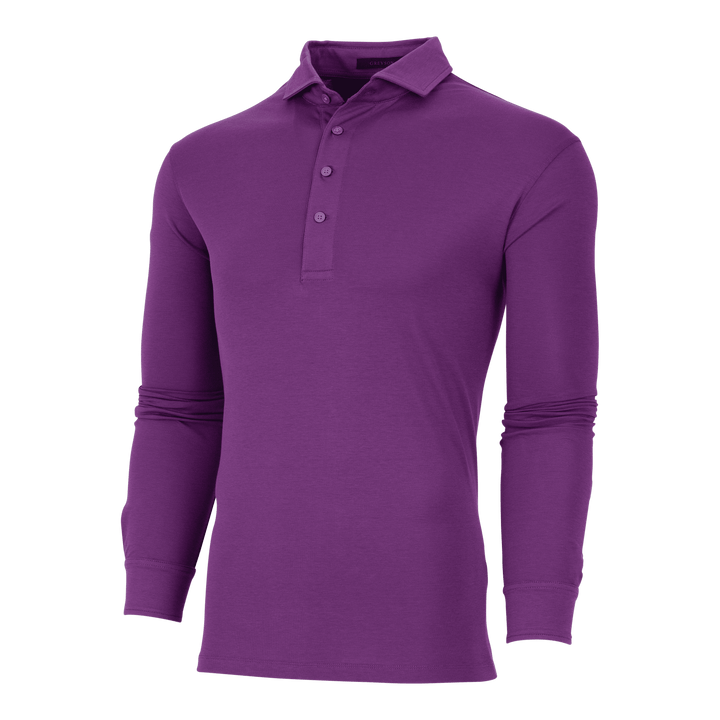 Long sleeve deals purple polo shirt