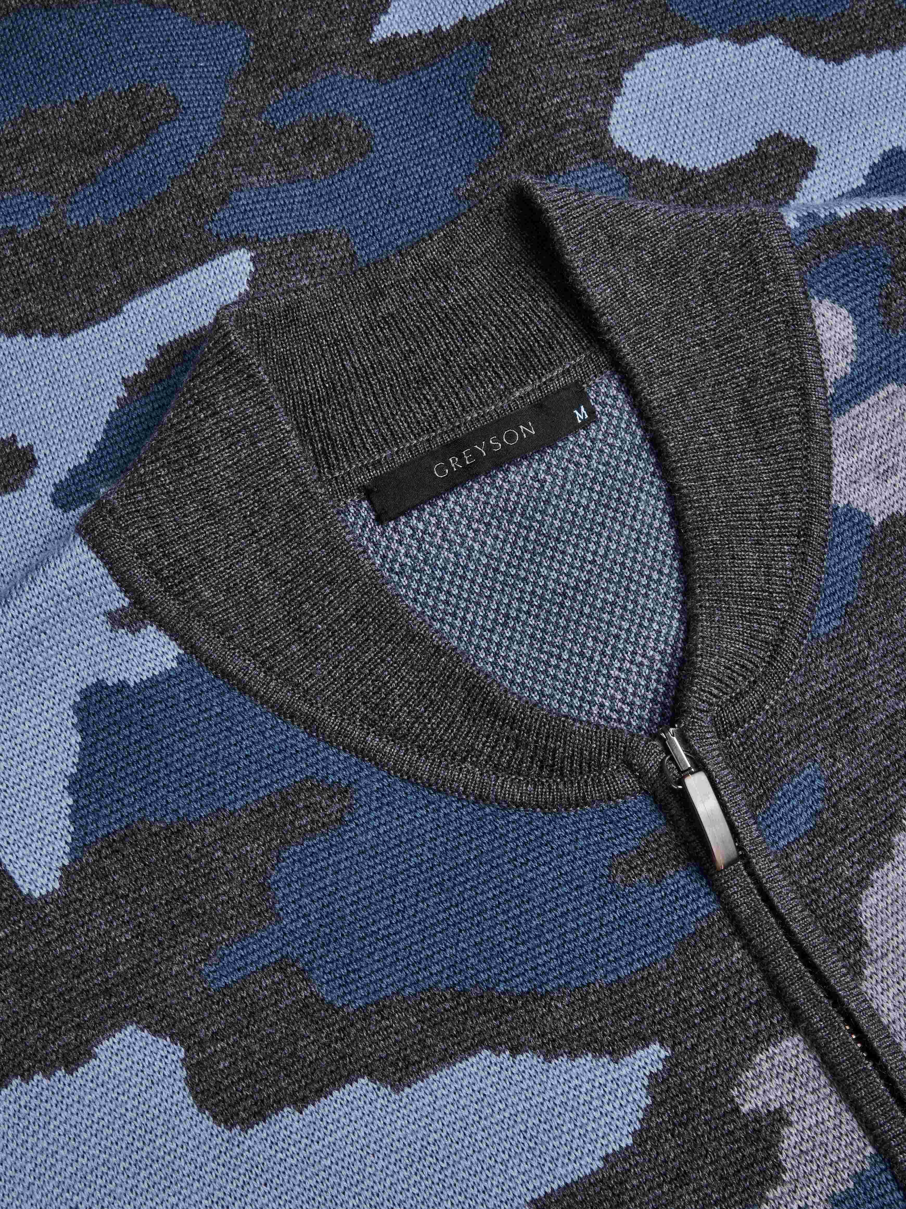 ニット/セーター nature camo top/blue Cutter & Buck Traverse Recycled Smooth Stretch Womens Camo Quarter