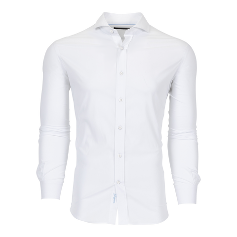 mens white dress shirt near me Non-Iron Cotton Pinpoint Solid Point Collar Short Sleeve Dress Shirt