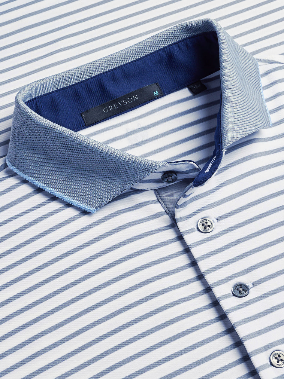 Greyson Clothiers Ticonderoga Polo in ARCTIC/MOONSTONE