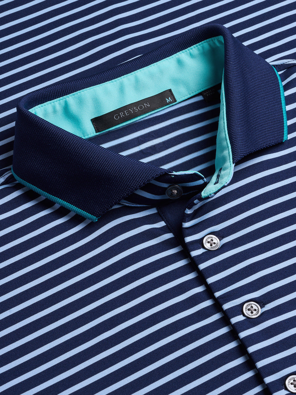 Greyson Clothiers Ticonderoga Polo in MALTESE BLUE/DELPHINIUM