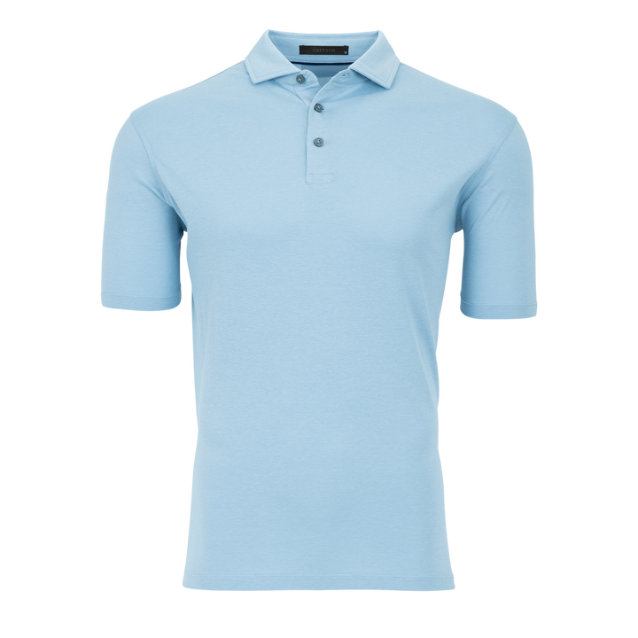 Mens Omaha Short Sleeve Polo - Cotton Blend Pique Polo with Spread