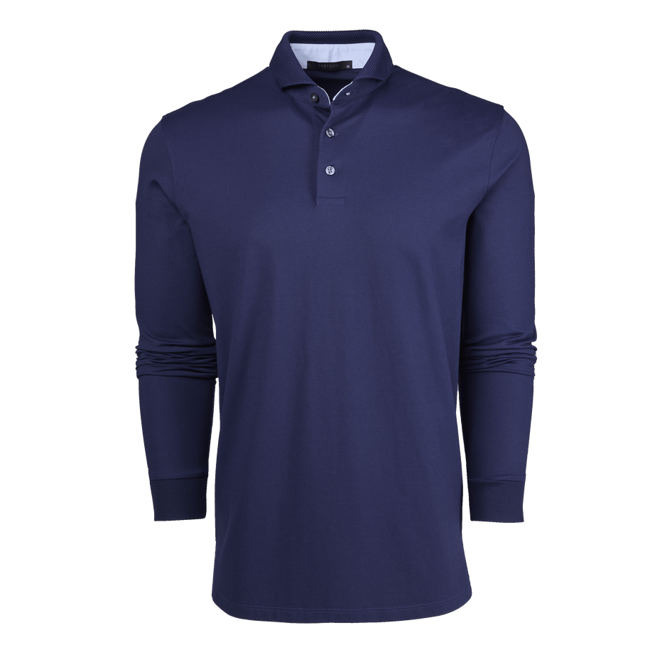 Mens Cherokee Long Sleeve Polo - Performance Pique Polo with Mens Cherokee Long Sleeve Polo - Performance Pique Polo with